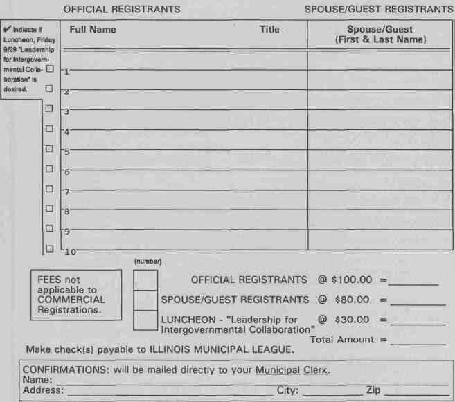 Official registration form