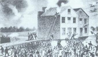 The burning of Elijah Lovejoy's newspaper