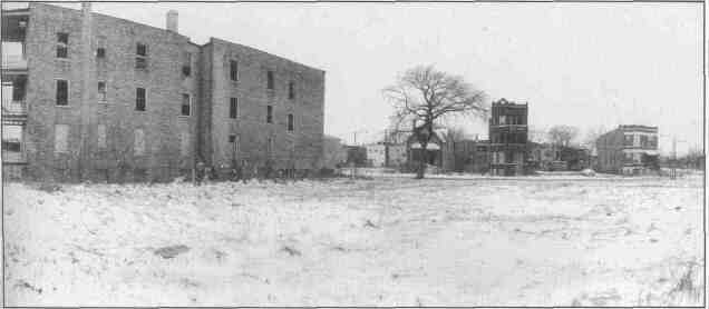 View of devastation on the West Side