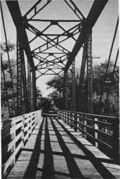 This bridge crosses the Fox River as part of a greenway system