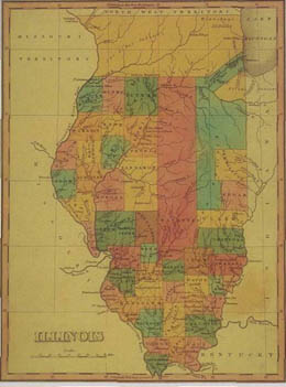 Map of Illinois published in 1829