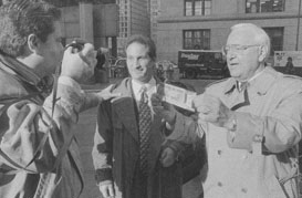 Republican candidate for governor, George Ryan, at a news event in Chicago.