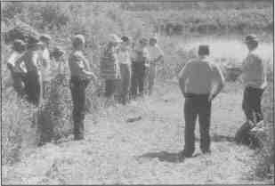 Among their field experiences/ teachers observe amphibians and reptiles near water's edge and identified birds in the waterfowl management area.