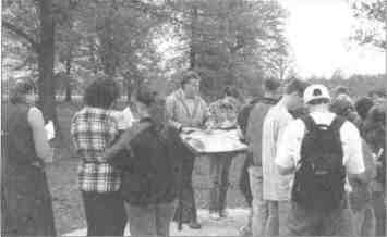 John Bunnell, natural coordinator, leads a guided hike